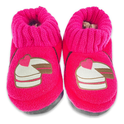 Pantufa Infantil Com Solado N 21/22 Rosa