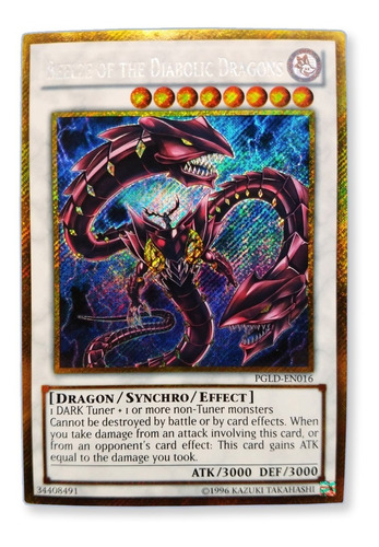 Yugi-oh! Beelze Of Diabolic Dragons Pgld-en016 Gold