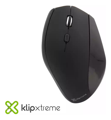 Imagen 6 de 6 de Mouse vertical inalámbrico Klip Xtreme EverRest KMW-390 negro