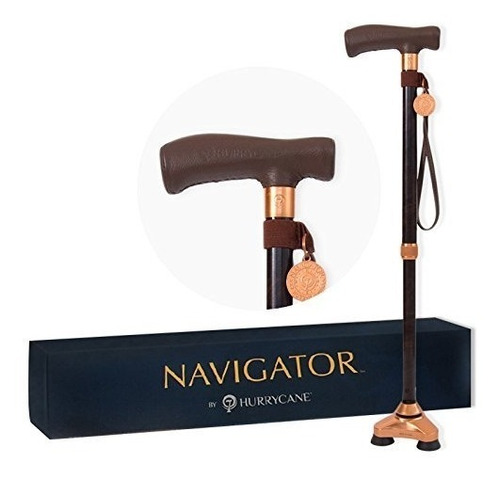 Baston Hurrycane Navigator Edición Limitada Ajustabl De Lujo Color Café