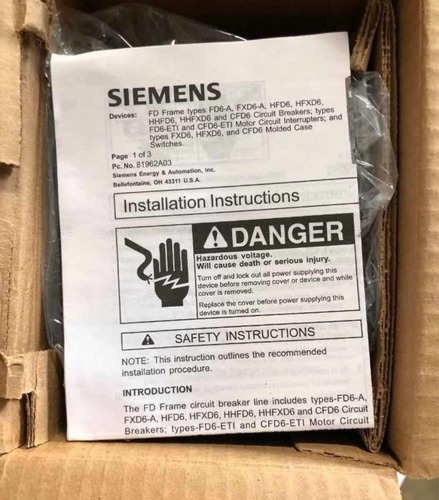 Interruptor Termomagnetico Siemens 3x175a Hfxd63b175