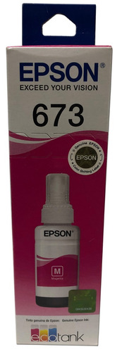 Botella Tinta Epson T673 Magenta 673 T673320 C13t67332a Orig