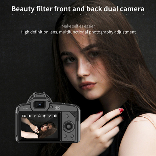 Câmera Dslr De Visão Noturna Wifi Com Microfone