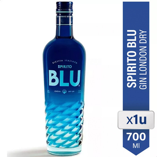 Gin Spirito Blu London Dry Receta Italiana - 01almacen 