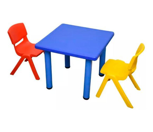 Juego De Mesa De Plastico + 2 Sillas De  Para Niños