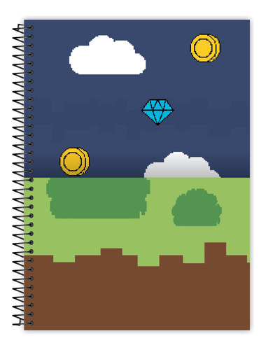 Caderno Escolar 1 Matéria 80 Folhas Athos Com Adesivos Cor Azul