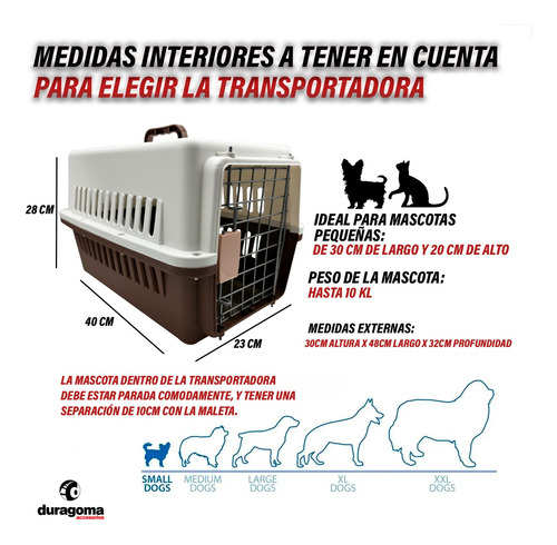 Imagen 2 de 6 de Maleta Transportadora Rigida Canil Mascotas Perro Gato