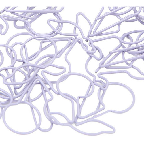 Clip De Papel Con Forma De Cereza, 50 Unidades, Color Morado