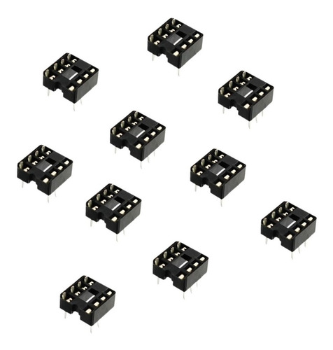 Soquete Para Ci 8 Pinos Dip Estampado Pci - Kit 10 Peças