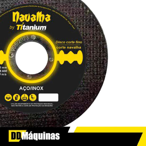 Kit Disco De Corte P/ Inox Titanium 100 Unidades Navalha 7