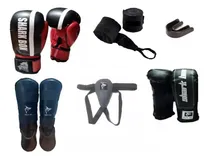 Comprar Kit Kick Boxing:guante+tibial+venda+bucal+inguinal+guantines