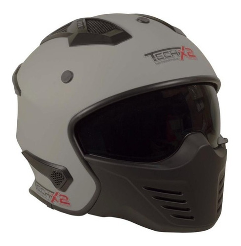 Imagen 2 de 6 de Casco Tech X-2 Cafe Racer Certificado Dot Modular