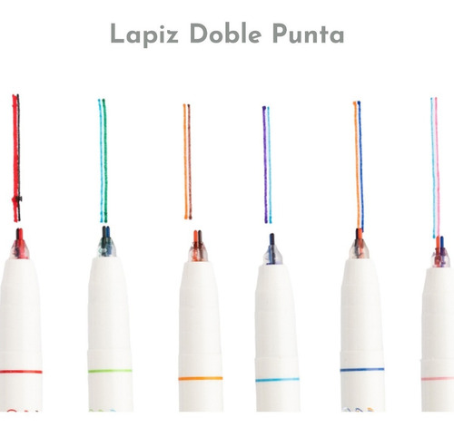Imagen 4 de 5 de Lápiz Gel Doble Línea Colores