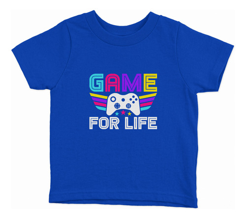 Polera Niños Game For Life Gamer 100% Algodón Wiwi