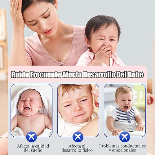 2 En 1 Orejeras Contra Ruido Para Niños/bebés, Audifonos Bloquea Sonido Con Diadema Elástica Ajustable, Diseño De Esponja Y Cancelación De Ruido Hasta 50db, Audifonos Antiruido De Viajar Dormido