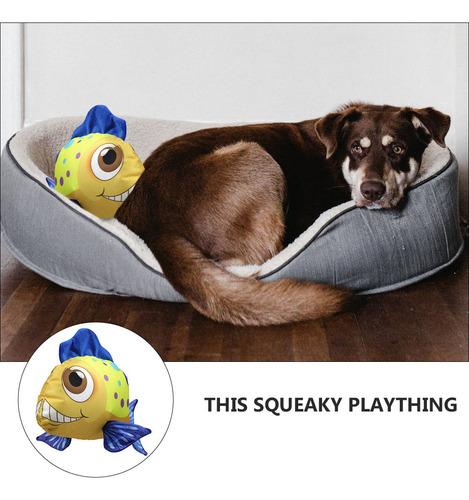 Juguete De Peluche Interactivo Con Forma De Pez Para Perro Q