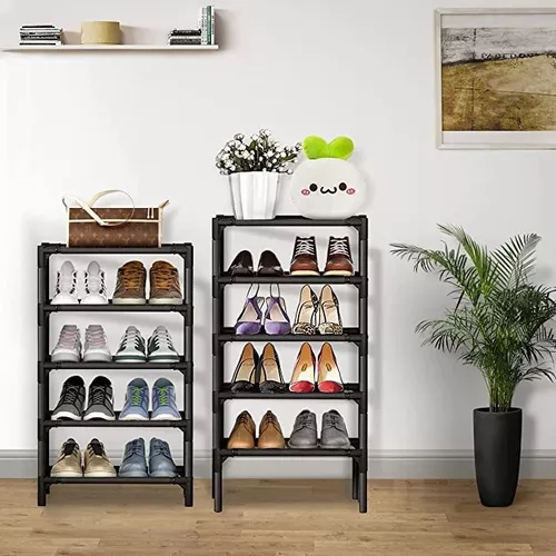 HAIXIN Estantes para zapatos para armario, zapatero de altura ajustable,  organizador de zapatos de 10 niveles, soporte estrecho de plástico para