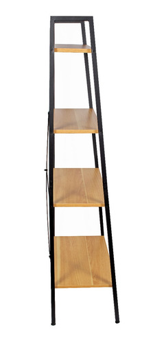 Imagen 3 de 4 de Biblioteca, Estantería De Metal Y Madera Multiuso Para Hogar