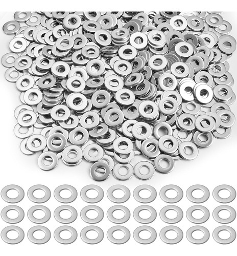 Hotop 500 Pcs Arandela Plana De Acero Inoxidable 304 Arandel