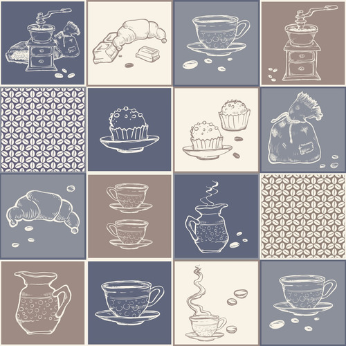 Adesivo De Azulejo Vintage Cozinha 20x20cm 12un Cor Café