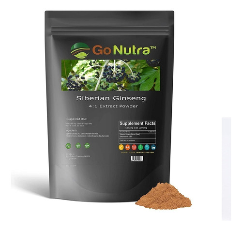 Ginseng Siberiano Polvo 455 Grs By Go Nutra -