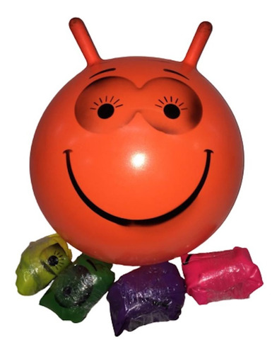 Imagen 2 de 5 de Pelota Saltarina Con Orejas Gigante De 50 Cm Juguete Fluor