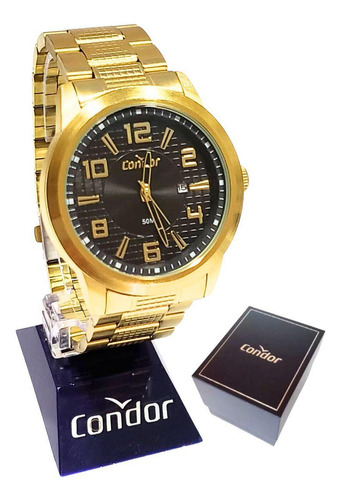 Relógio Condor Masculino Analógico Dourado 49mm