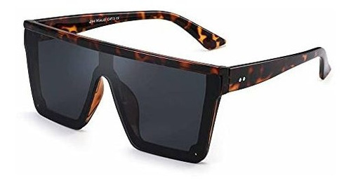 Lentes De Sol - Jim Halo Flat Top Shield Sunglasses Square M