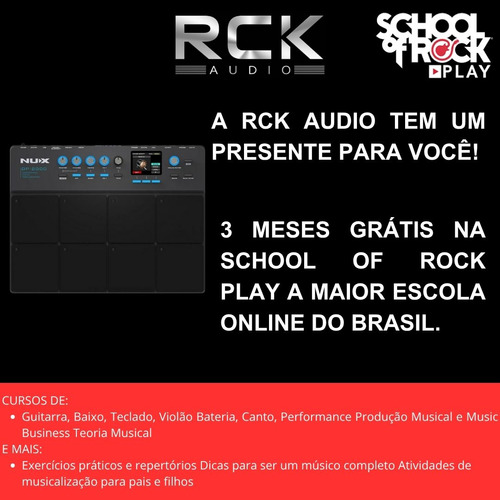 Pad De Percussão Nux Dp-2000 Com Midi Usb