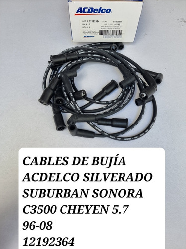 Cable De Bujia Acdelco Silverado,suburban,sonora Cheyenn 5.7