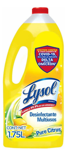 Limpiador Liquidó Lysol Desinfectante Multiusos 1.75 L