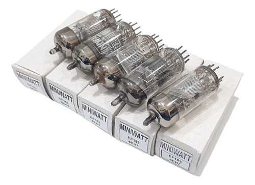 05 Valvula Miniwatt Radio Valvulado Ef183 = 6eh7 = 6f25 (Usado)