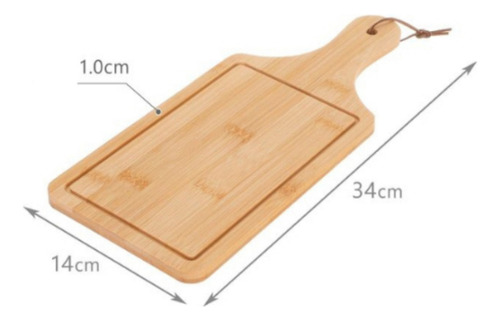 Tabla Para Picar Rectangular Con Mango De Madera