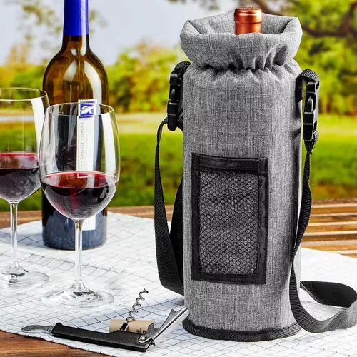 Bolsa Estuche Termico Para Botella Vino Con Destapador Sacac