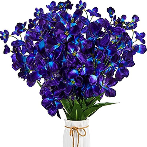 27 Pulgadas Orquídeas Artificiales Moradas Azules Flores Art