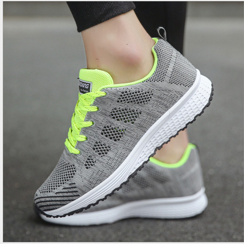Zapatillas Casual Planas De Malla Para Mujer. A