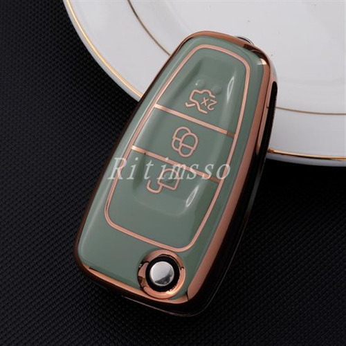 Control Remoto De Coche De Tpu Suave Verde De 3 Botones