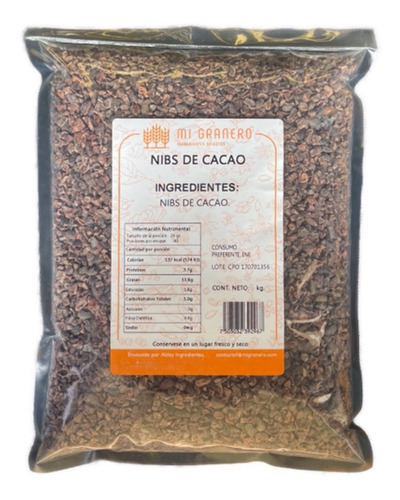 Nibs De Cacao Orgánico  250 G