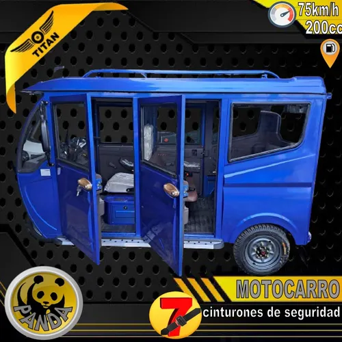 Triciclo Naftero 7 Pasajeros Motocarro Titan Panda 200cc 0km