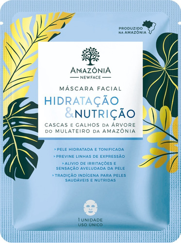 Máscara Facial Hidratação E Nutrição Amazônia New Face