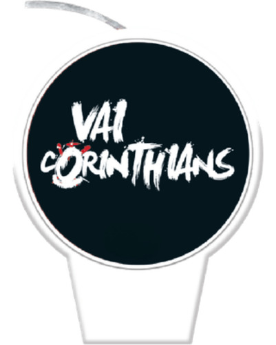 Vela Aniversário Futebol Corinthians Festcolor - 1 Unid.