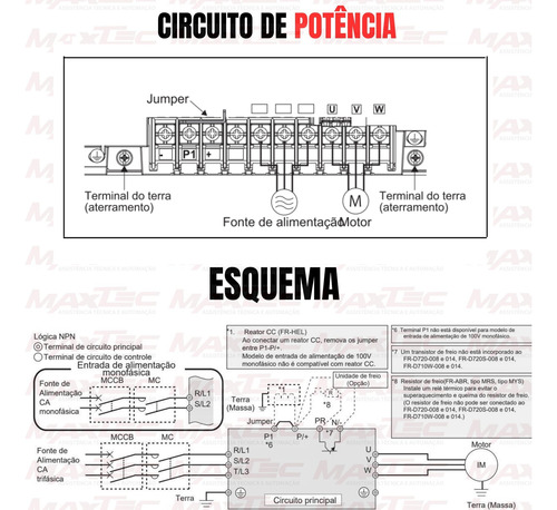 Inversor De Frequência Mitsubishi 20cv 380v Trifásicos E840