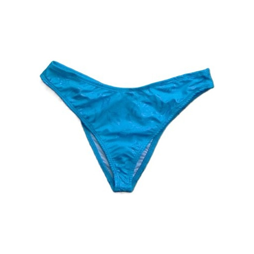 Calzón Bikini Traje De Baño Brief Azul Metálico