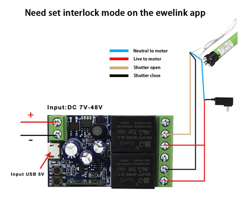 Ewelink - Módulo De Relé Inteligente Inalámbrico Wifi 5v/12v