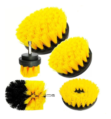 Juego de cepillos rotativos Titanium 6065 de 5 piezas, color amarillo
