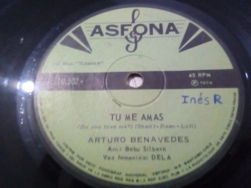 Vinilo Single De Arturo Benavedes Muchacha (50ch