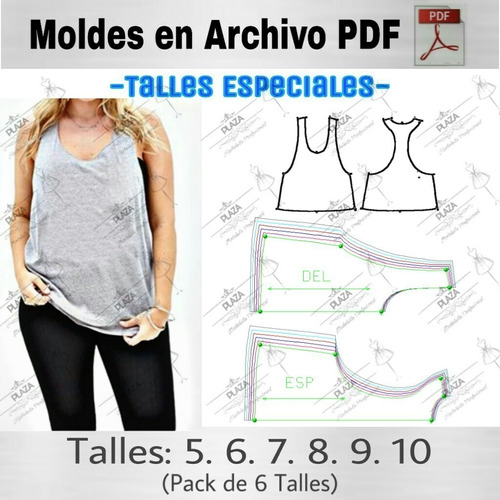 Moldes Patrones Imprimibles Sudadera Talle Especial 5 Al 10