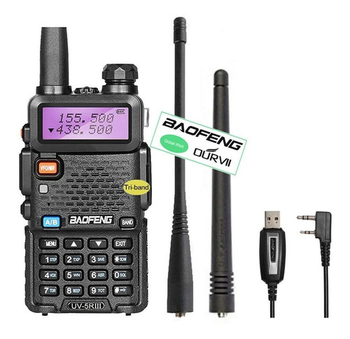 Uv5r Walkie Talkie Doble Banda Radio Do Via Antena 1