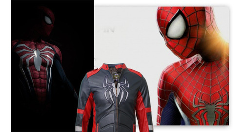 Imagen 8 de 10 de Chamarra Spiderman Piel De Borrego