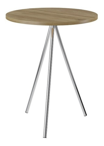 Mesa Lateral Bertolini 509 Noce Cromada